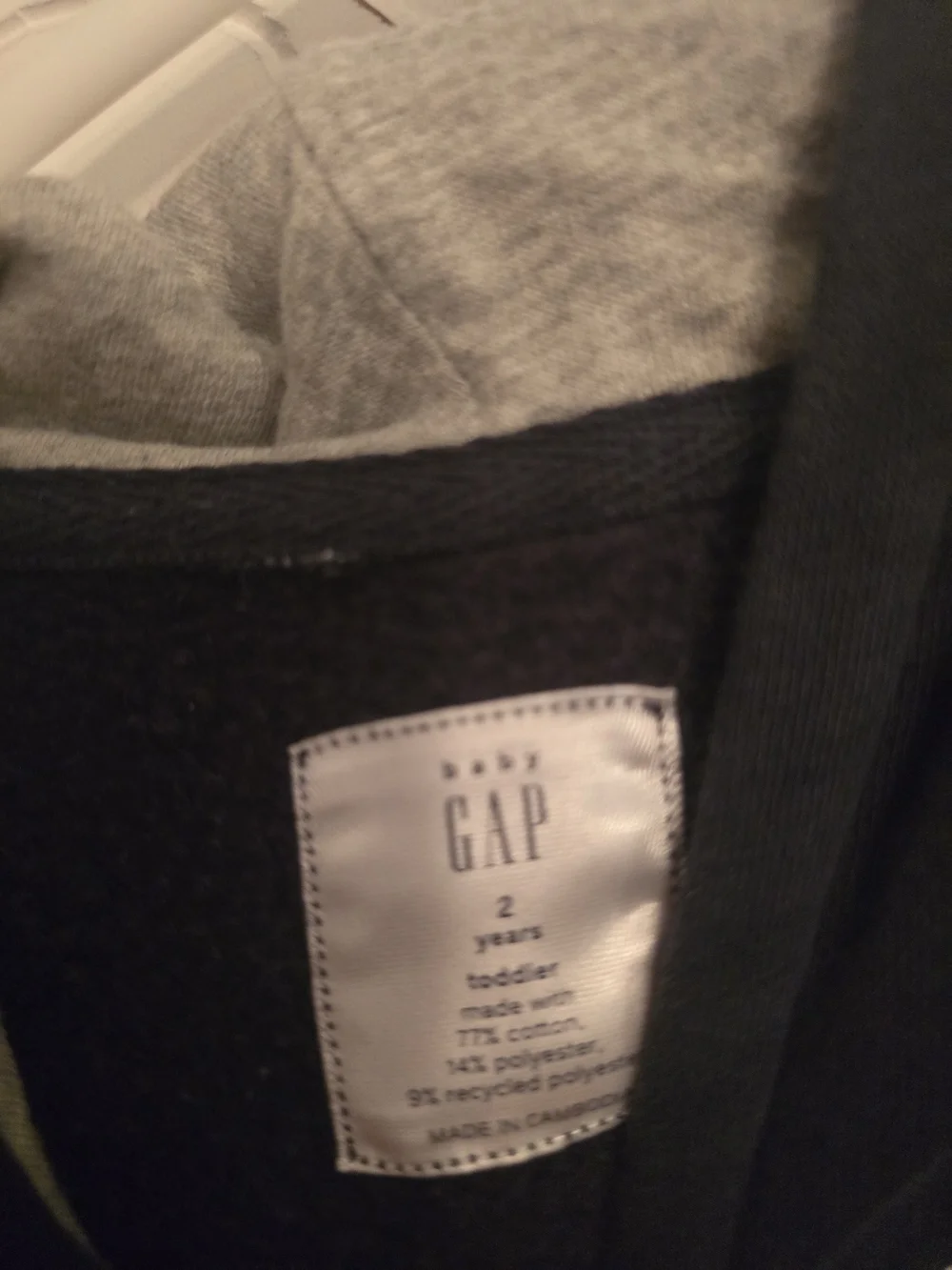 GAP Kids Navy Hoodie with White Logo